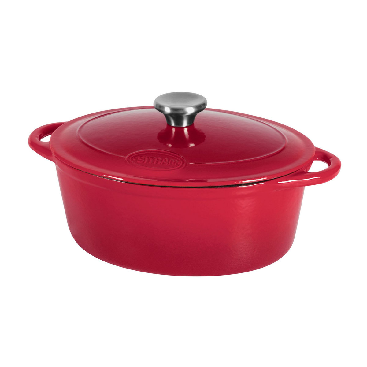 SITRAM Cocotte ovale 9L tomate séchée en fonte émaillée