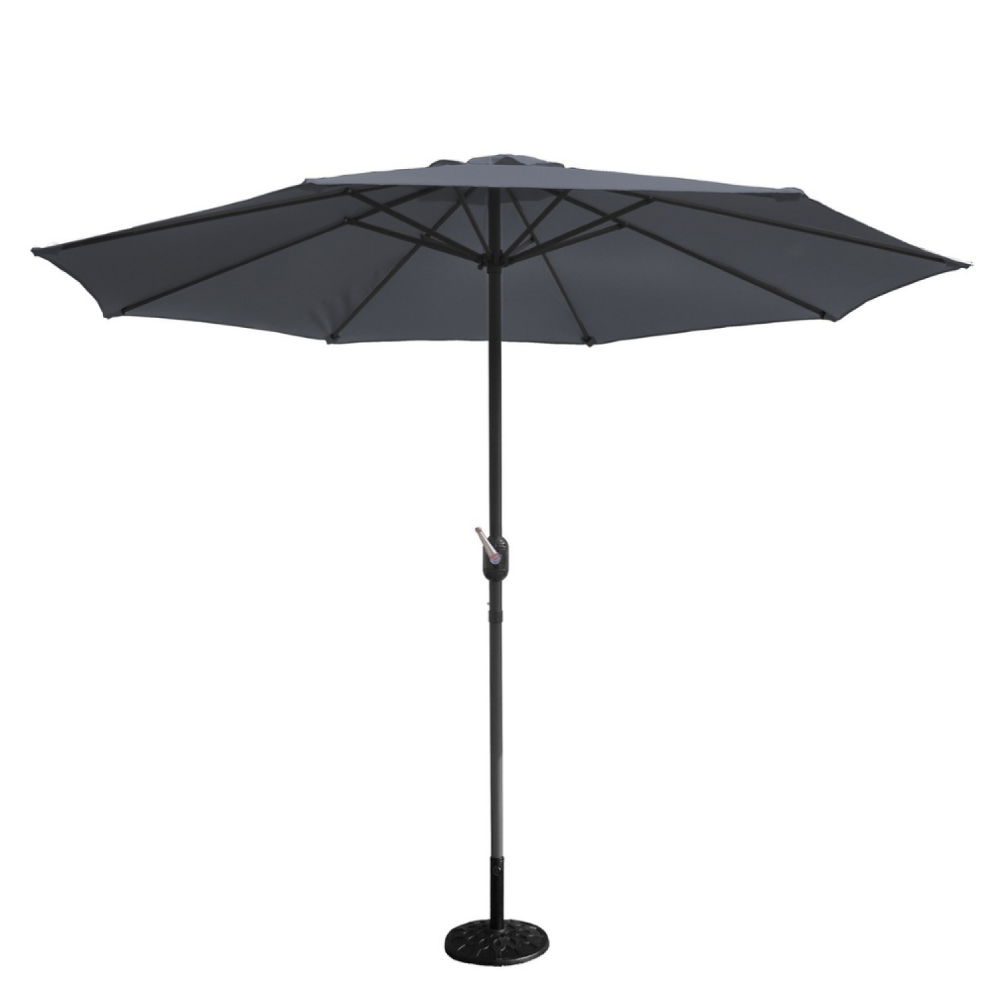 Voir la diapositive 2 : CONCEPT USINE Parasol gris droit rond 27 x 27 m figari