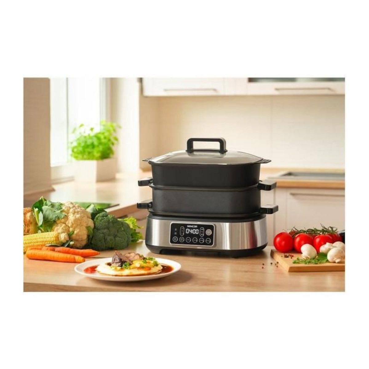 SENCO Mijoteuse et grill multifonction - SENCOR - SPR 6300BK - 6 L - Noir