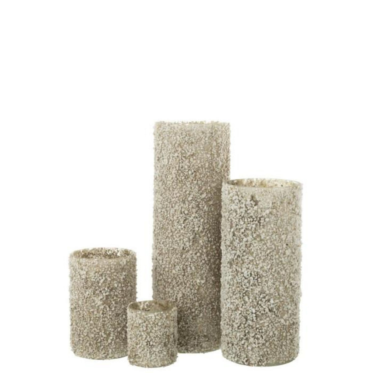 Paris Prix Photophore Déco en Verre  Rock  46cm Blanc