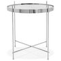 Voir la diapositive 2 : Paris Prix Table d'Appoint Ronde Pliable  Minois  45cm Argent