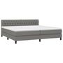 Voir la diapositive 3 : VIDAXL Sommier a lattes de lit et matelas et LED Gris fonce 200x200 cm