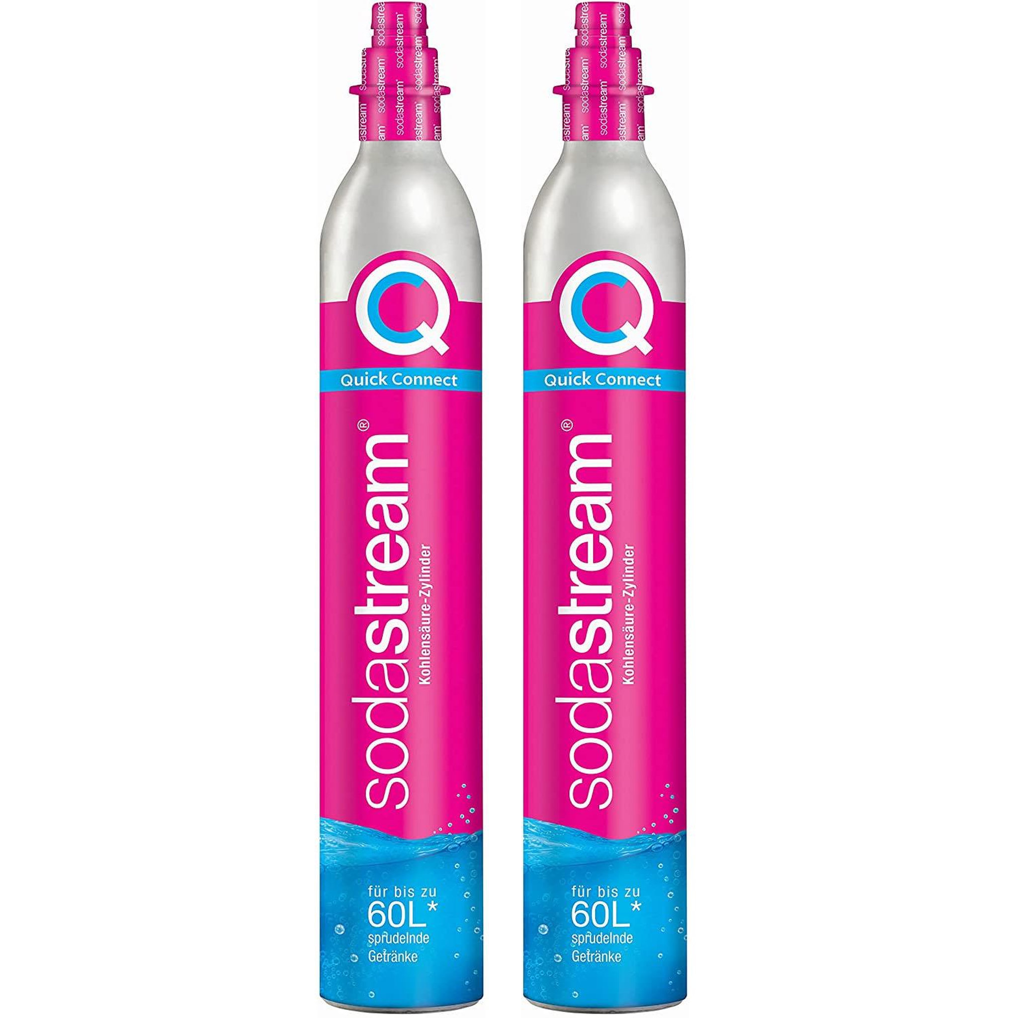 SODASTREAM Lot de 2 cylindres de gaz co2 60l quick connect pour machine à gazéifier - 2 X CYLINDRE QUICK CONNECT