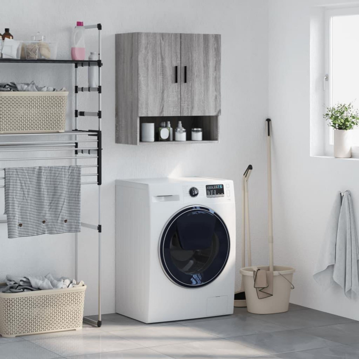 VIDAXL Armoire murale sonoma gris 60x31x70 cm bois d'ingenierie