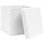 Voir la diapositive 3 : VIDAXL Boîtes de rangement avec couvercles 4 pcs 28x28x28 cm Blanc
