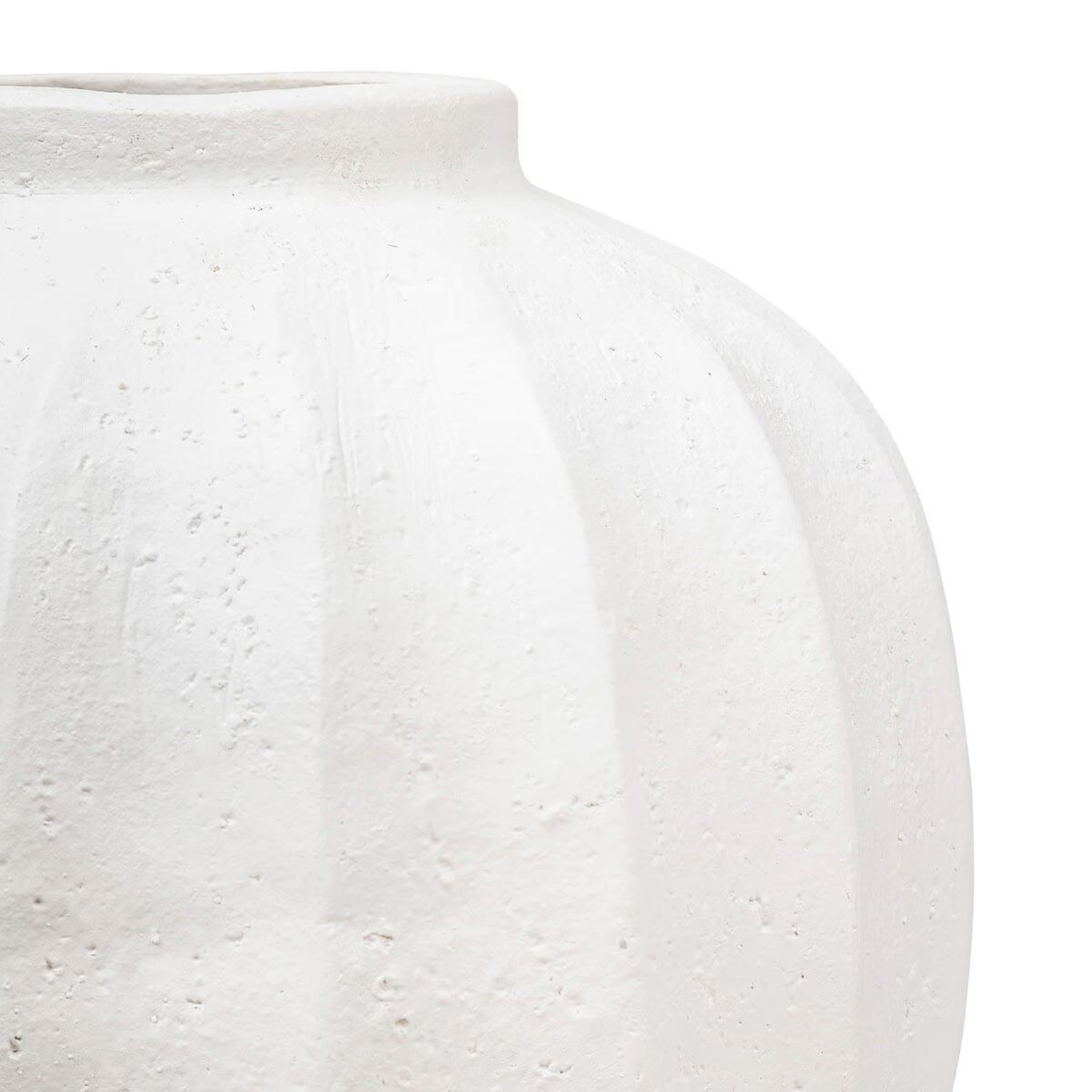 Voir la diapositive 2 : ATMOSPHERA Vase boule en céramique  amia  28cm blanc