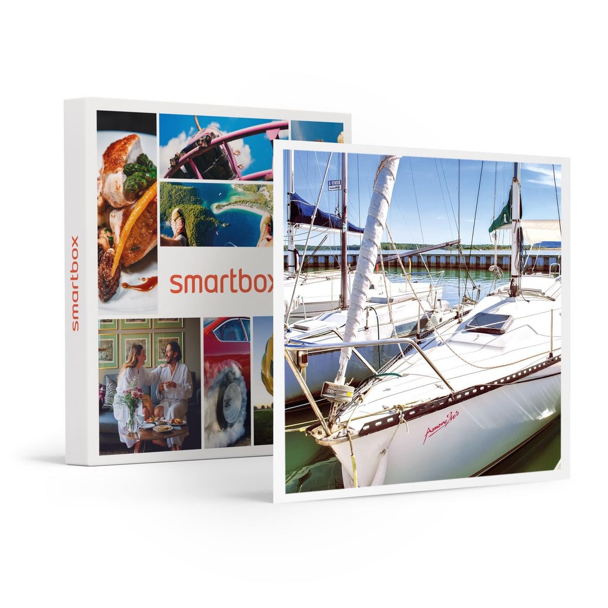 Smartbox Échappée insolite de 2 jours sur un voilier avec bouteille de vin près de Metz - Coffret Cadeau Séjour