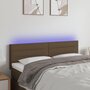 Voir la diapositive 1 : VIDAXL Tete de lit a LED Marron Fonce 144x5x78/88 cm Tissu