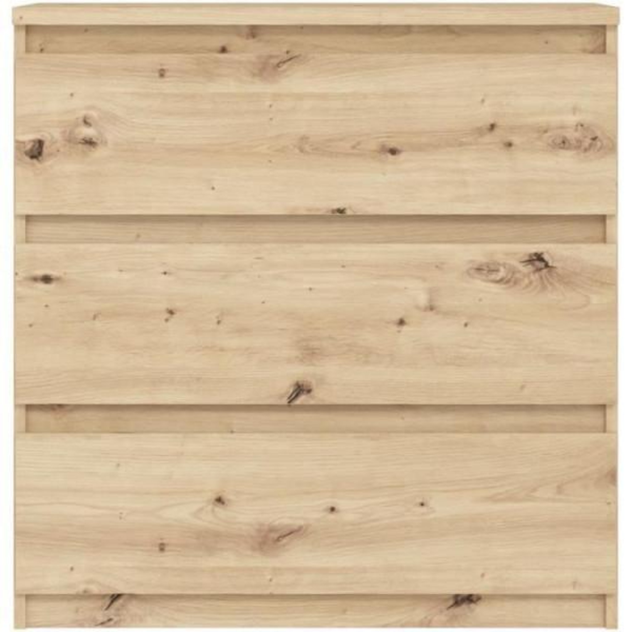 Voir la diapositive 3 : MARKET24 Commode CHELSEA 3 tiroirs - L 77,2 x P 42 x H 79,9 cm - Décor chene artisan