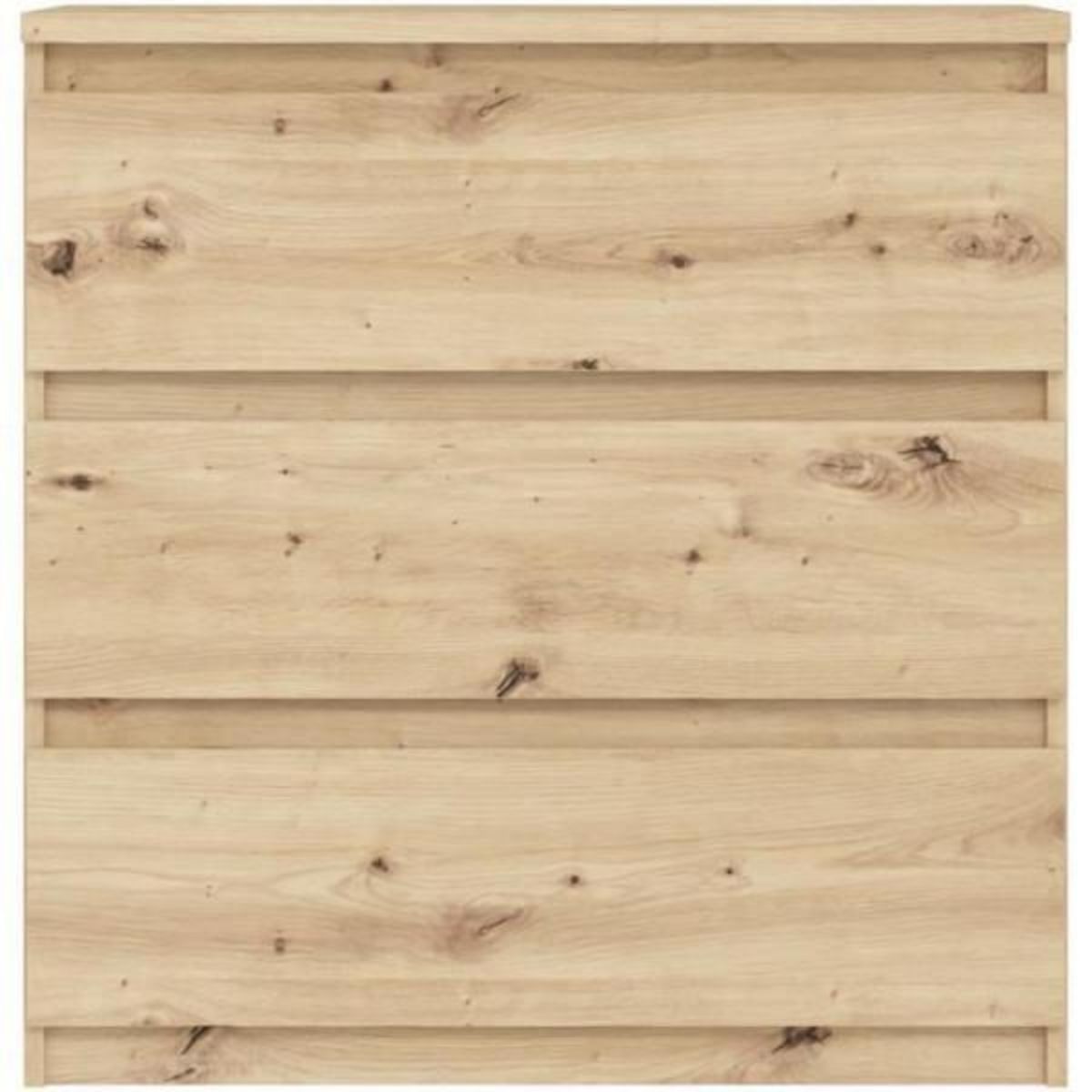 MARKET24 Commode CHELSEA 3 tiroirs - L 77,2 x P 42 x H 79,9 cm - Décor chene artisan