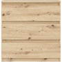 Voir la diapositive 3 : MARKET24 Commode CHELSEA 3 tiroirs - L 77,2 x P 42 x H 79,9 cm - Décor chene artisan