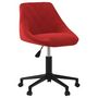 Voir la diapositive 2 : VIDAXL Chaise pivotante de bureau Rouge bordeaux Velours