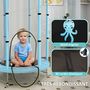 Voir la diapositive 4 : HOMCOM Trampoline enfant Ø140 cm - filet sécurité, porte zippée, 6 poteaux rembourrés - bleu ciel