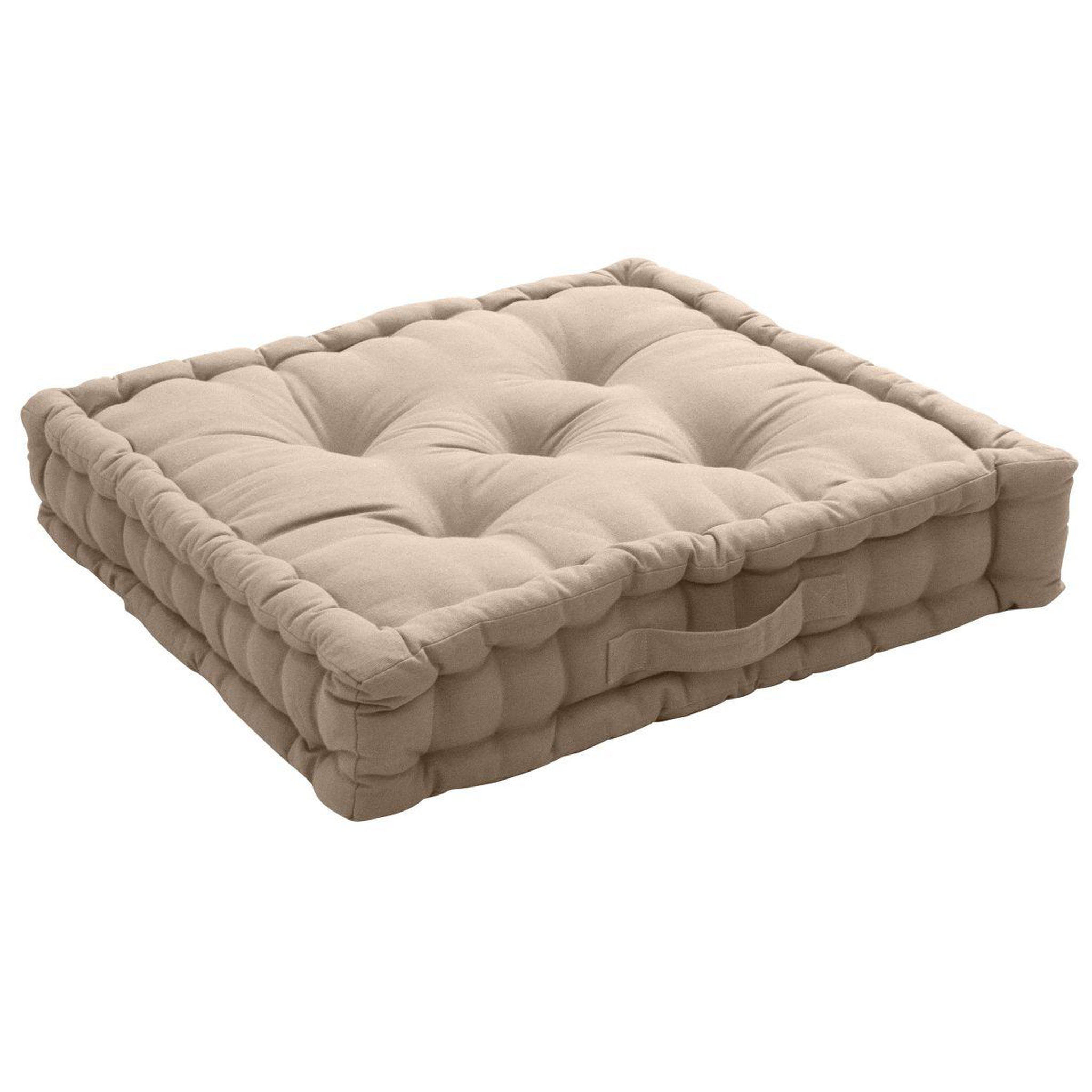 ENJOY HOME Coussin de Sol Uni  Panama  50x50cm Naturel