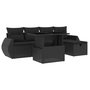 Voir la diapositive 2 : VIDAXL Salon de jardin 6 pcs avec coussins noir resine tressee