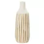 Paris Prix Vase Design en Bois  Ying  45cm Blanc & Naturel