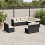 Voir la diapositive 1 : VIDAXL Salon de jardin 11 pcs avec coussins noir resine tressee