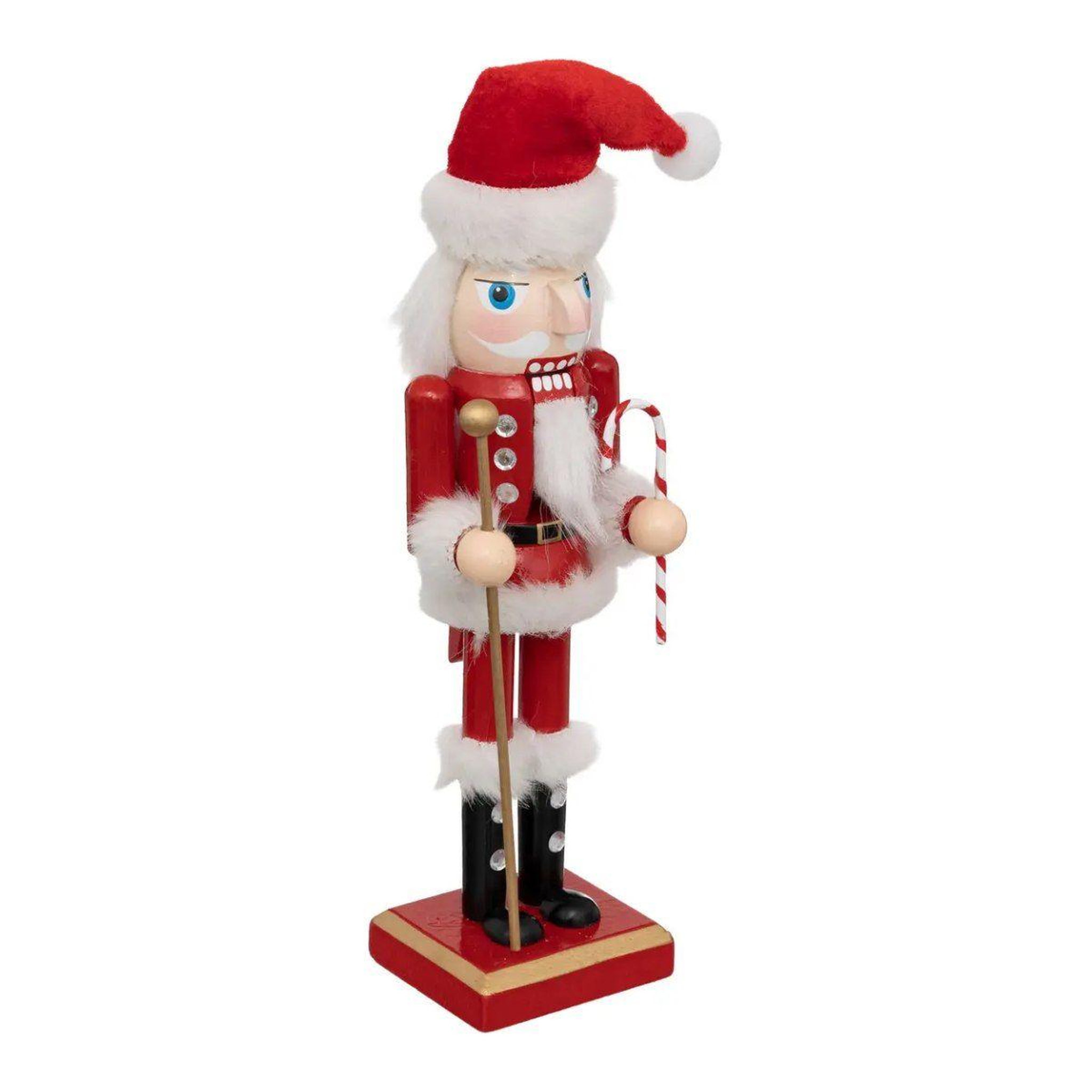 ATMOSPHERA Personnage déco casse noisette  père noël  25cm rouge