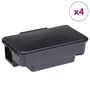 Voir la diapositive 2 : VIDAXL Pieges a souris 4 pcs noir 22x12,5x7,5 cm