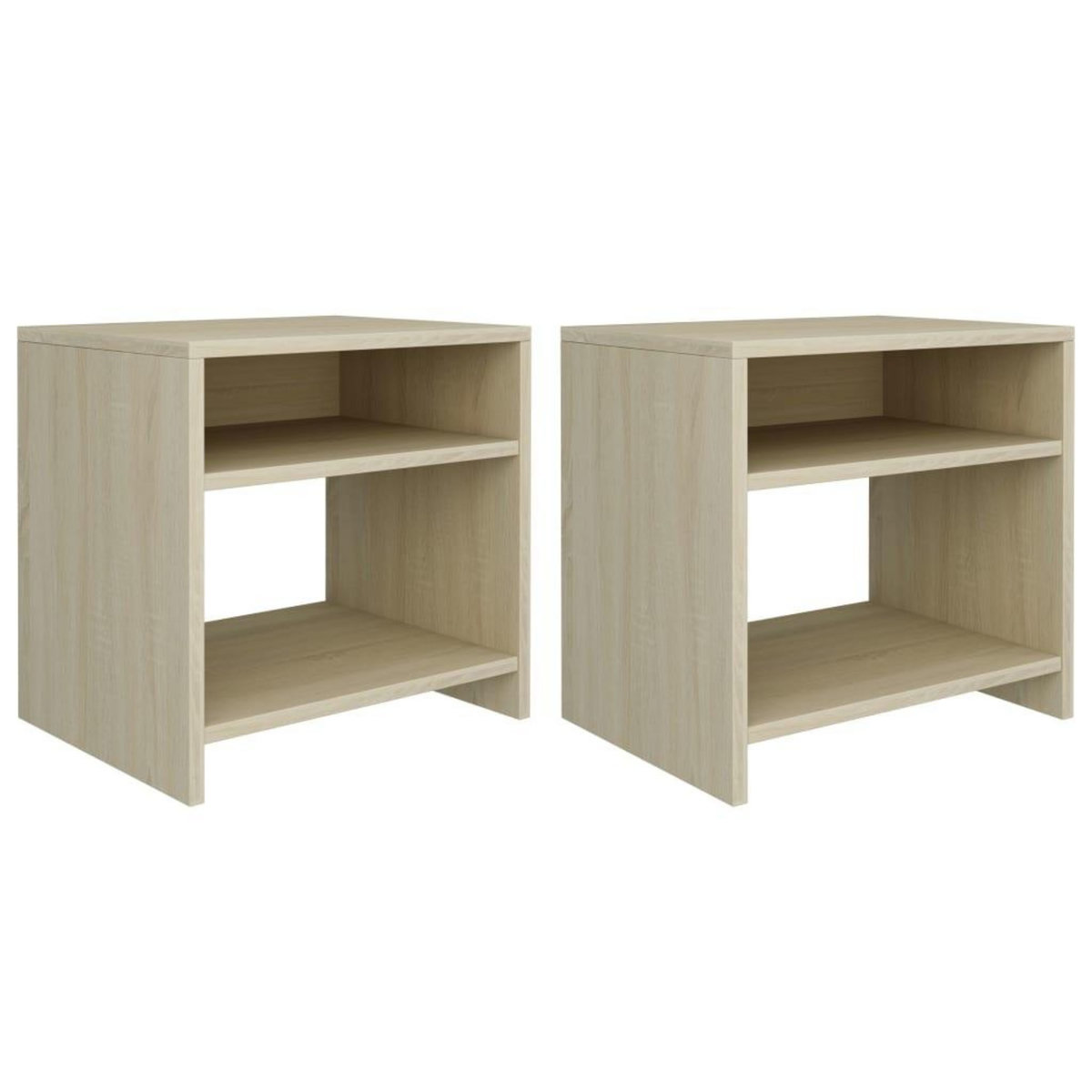 VIDAXL Tables de chevet 2pcs Chene sonoma 40x30x40cm Bois d'ingenierie