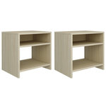 VIDAXL Tables de chevet 2pcs Chene sonoma 40x30x40cm Bois d'ingenierie