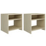 Voir la diapositive 1 : VIDAXL Tables de chevet 2pcs Chene sonoma 40x30x40cm Bois d'ingenierie
