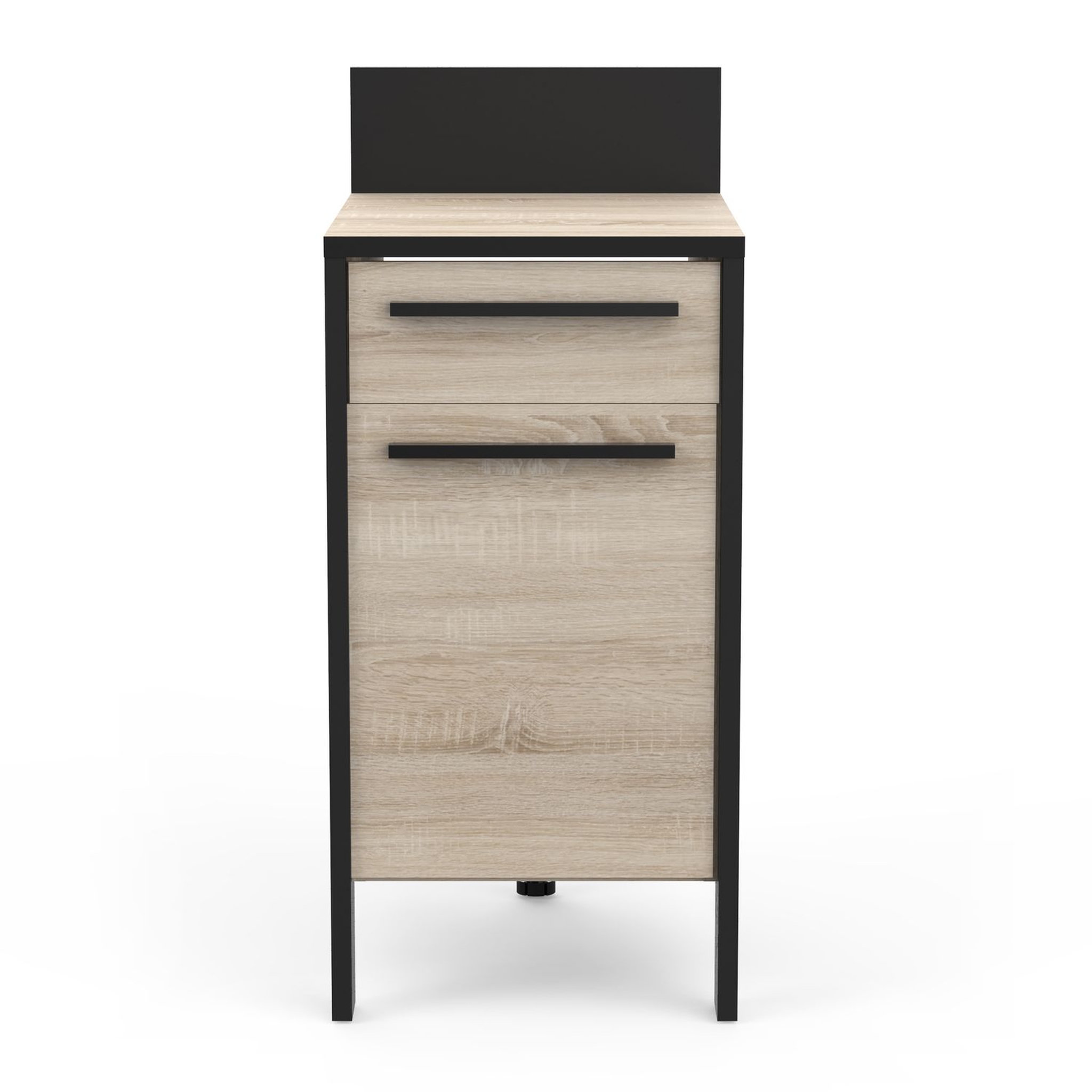Voir la diapositive 1 : Meuble de cuisine bas 1 porte 1 tiroir style industriel L44cm BRICKHOUSE