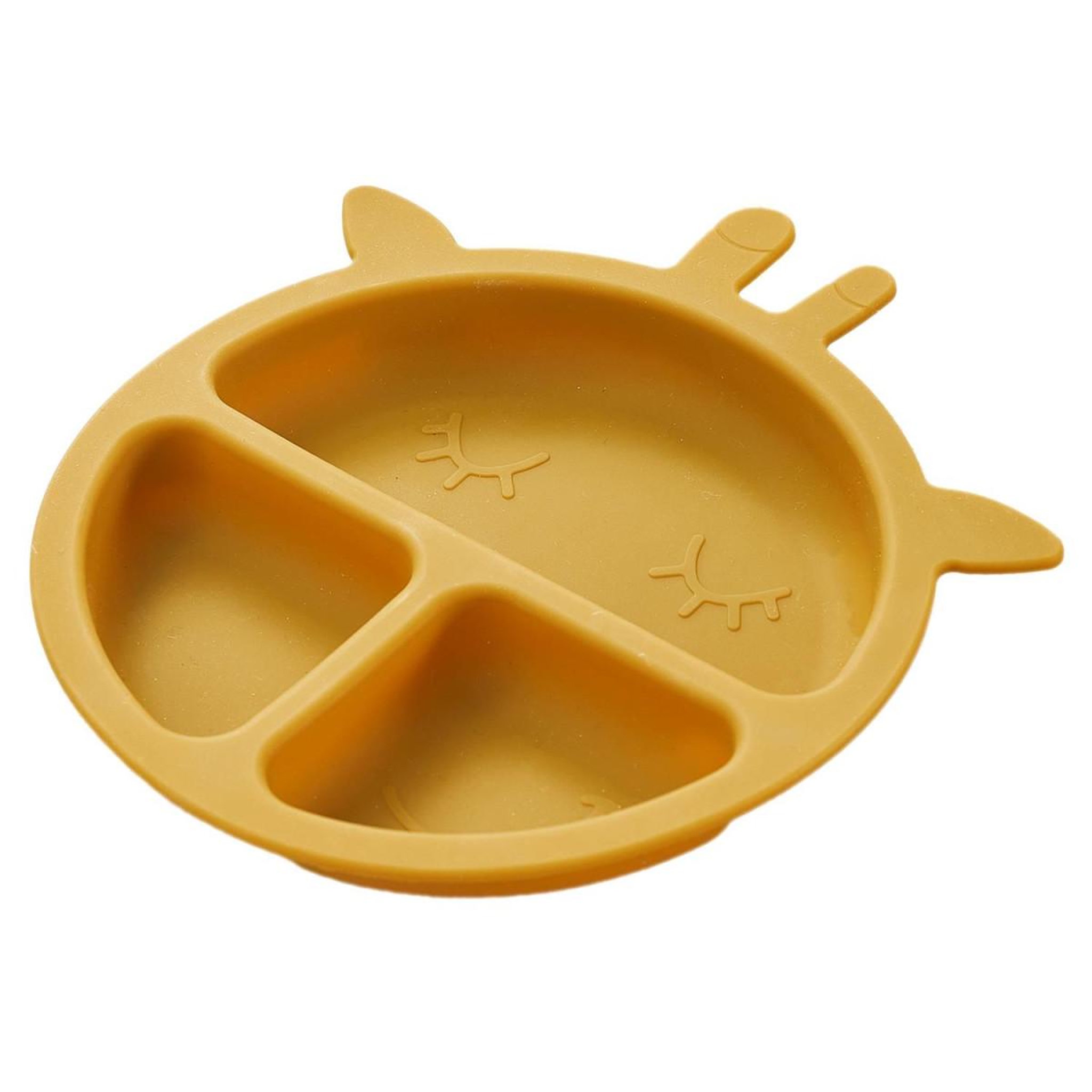 Voir la diapositive 2 : Tom & Zoé Assiette bébé en silicone  girafe  23cm jaune