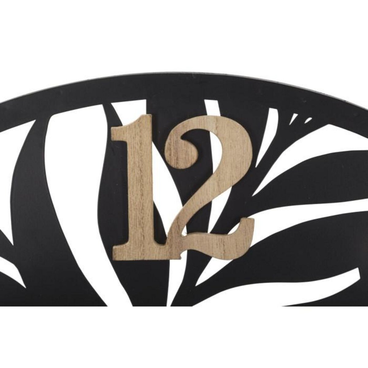 Paris Prix Horloge Murale en Métal  Palm  60cm Naturel & Noir