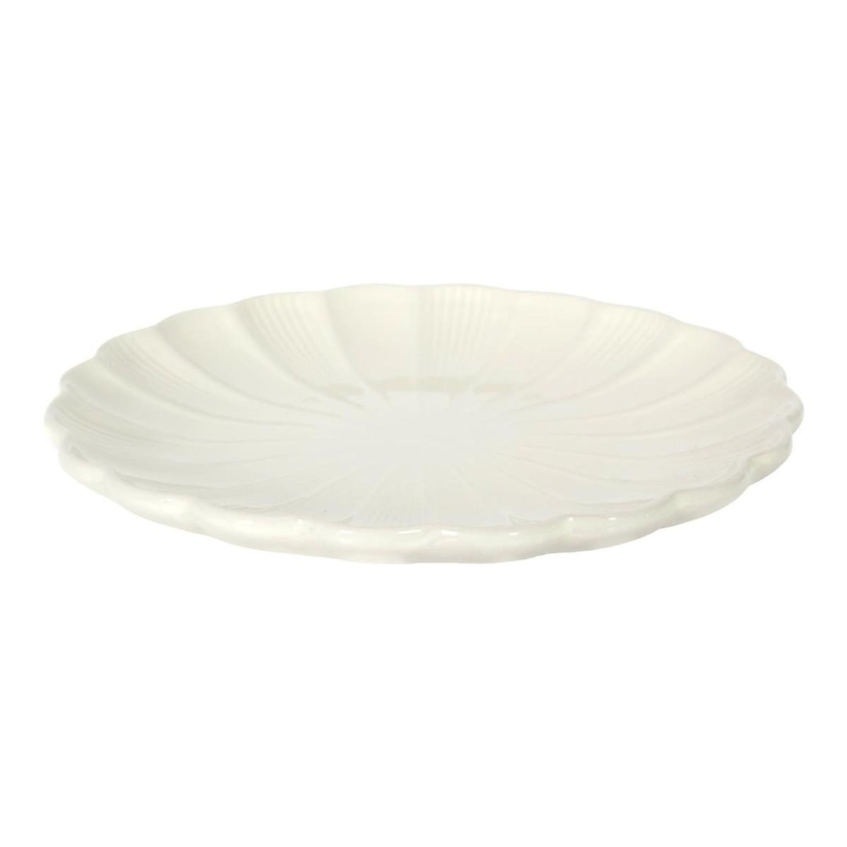 Paris Prix Lot de 6 Assiettes Plates  Calista  26cm Écru