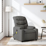 VIDAXL Fauteuil de massage inclinable Gris fonce Tissu