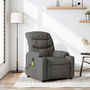 Voir la diapositive 1 : VIDAXL Fauteuil de massage inclinable Gris fonce Tissu