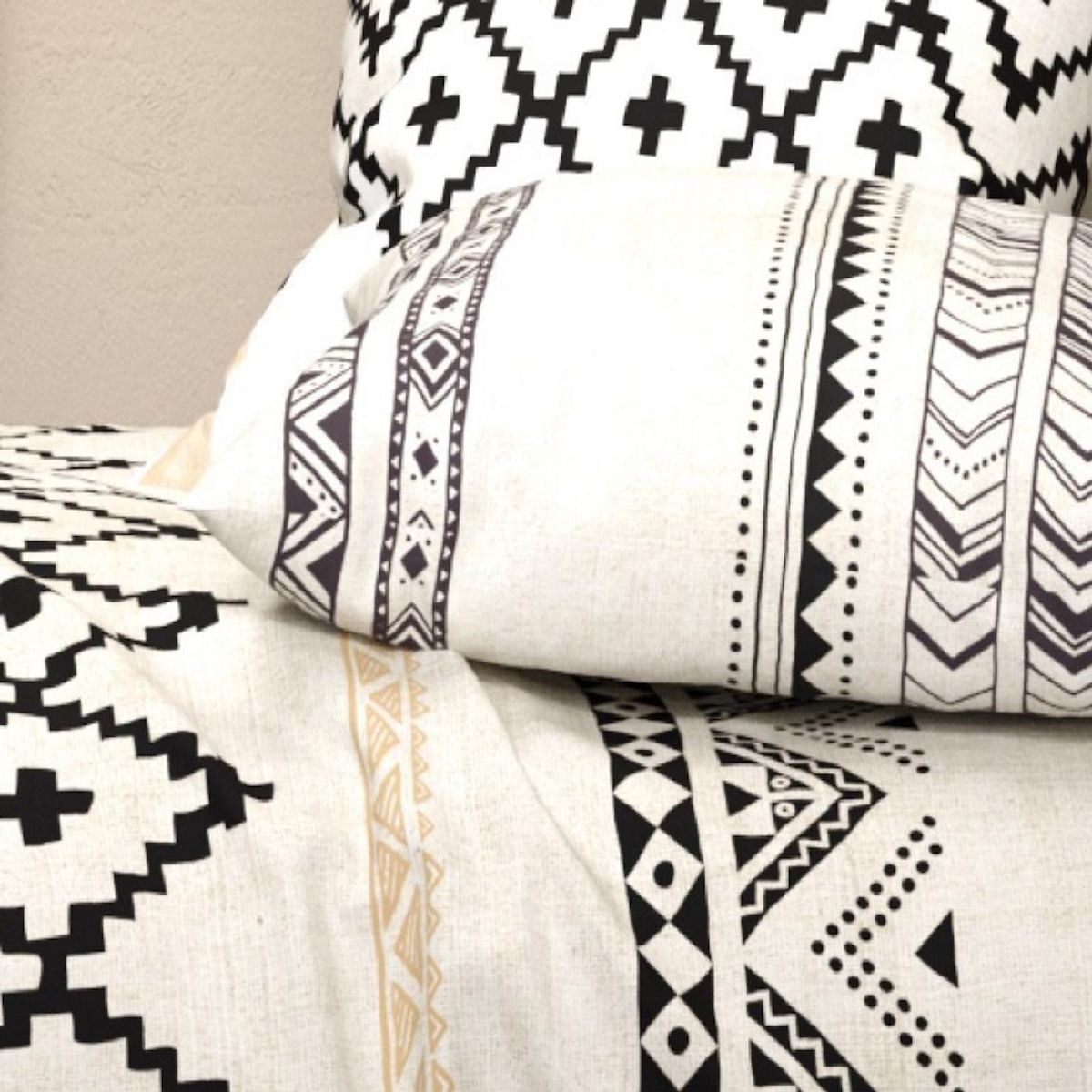 ATELIER DU COTON Parure de couette 100%coton 57fils/cm2 bohème