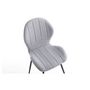Voir la diapositive 4 : Lot de 2 chaises arrondies pieds métal noir LINE