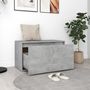 Voir la diapositive 3 : VIDAXL Banc d'entree 80x40x45 cm Gris beton Bois d'ingenierie