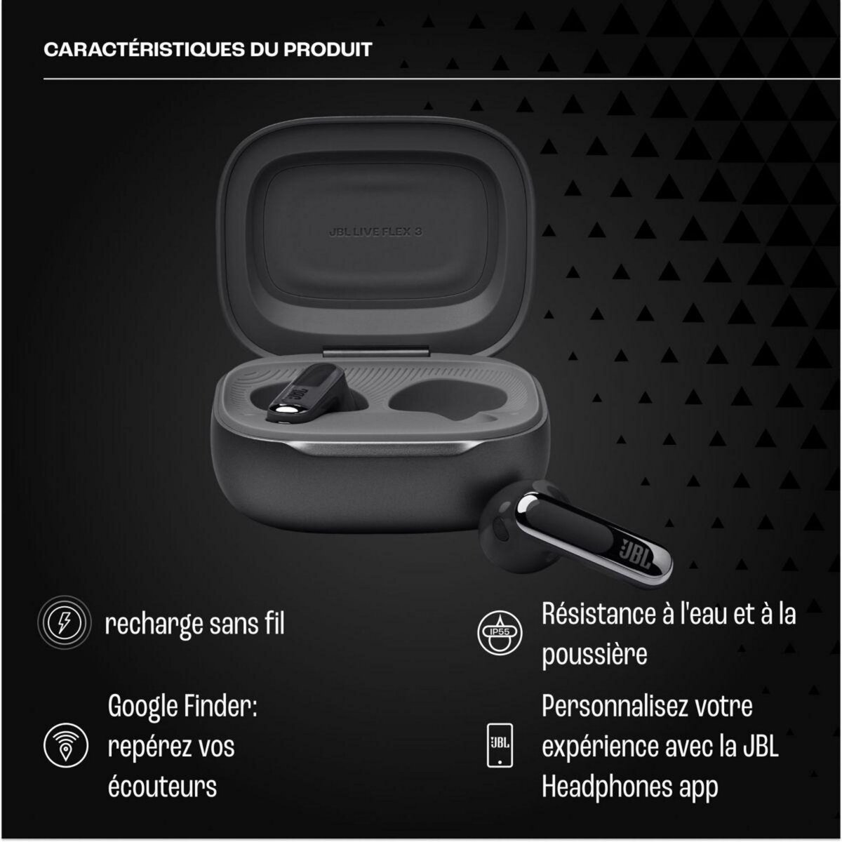 JBL Ecouteurs Live Flex 3 Noir