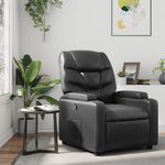 VIDAXL Fauteuil inclinable Noir Similicuir