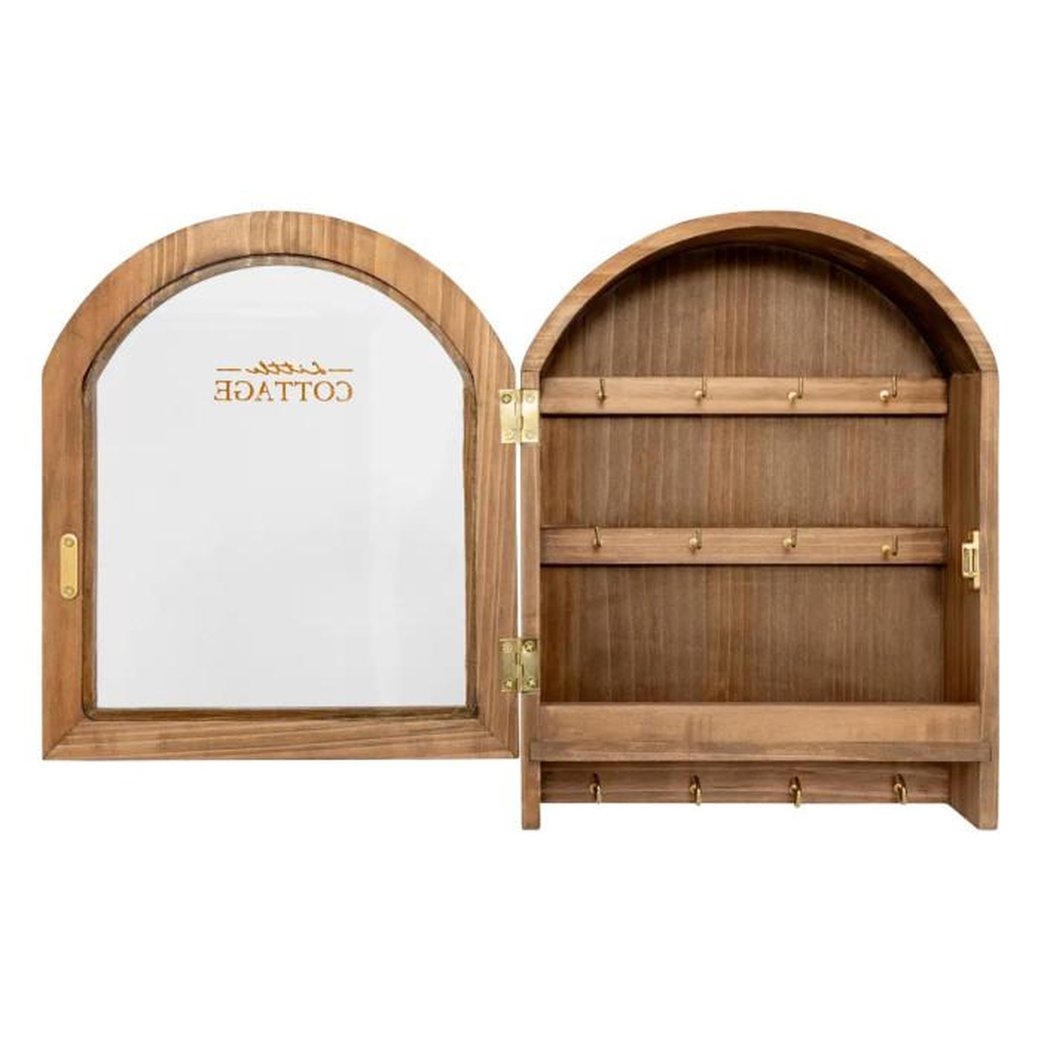 Voir la diapositive 2 : ATMOSPHERA Boîte à Clés en Bois  Roxie  28cm Marron