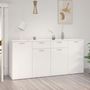 Voir la diapositive 1 : VIDAXL Buffet Blanc brillant 160x36x75 cm Bois d'ingenierie