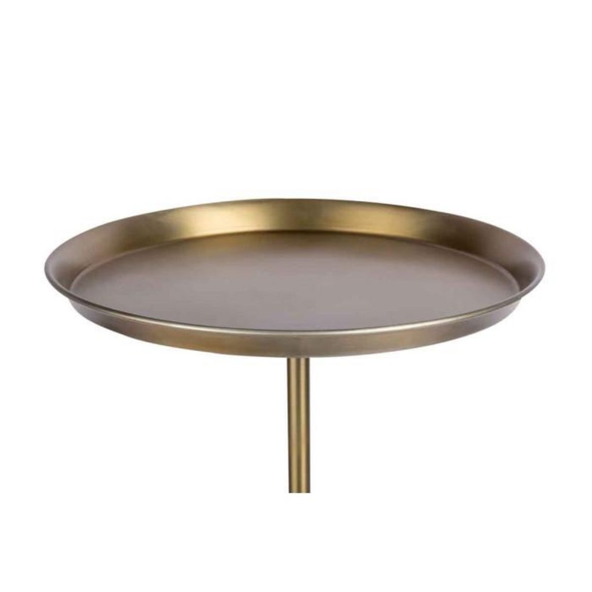 Paris Prix Table d'Appoint Design  Grant  51cm Blanc & Or