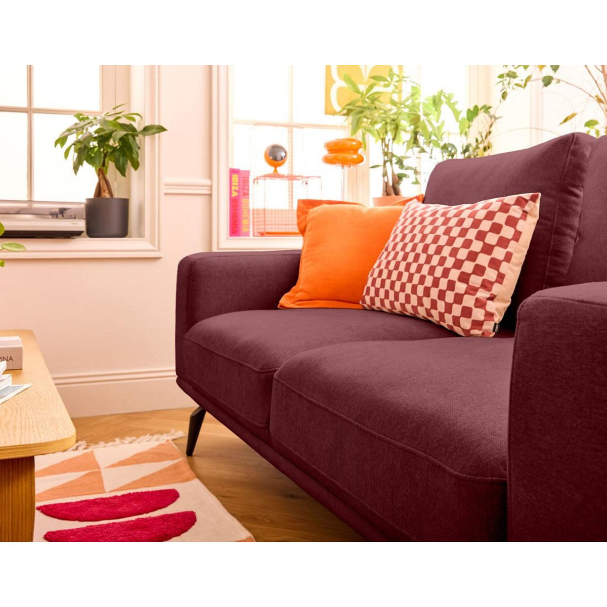 LISA DESIGN Vicence - canapé droit 2 places en tissu