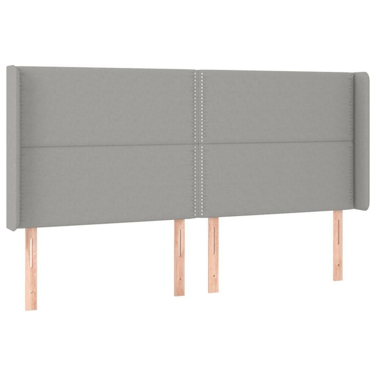 VIDAXL Tete de lit a LED Gris clair 183x16x118/128 cm Tissu