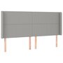 Voir la diapositive 3 : VIDAXL Tete de lit a LED Gris clair 183x16x118/128 cm Tissu