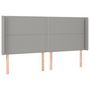 Voir la diapositive 3 : VIDAXL Tete de lit a LED Gris clair 183x16x118/128 cm Tissu