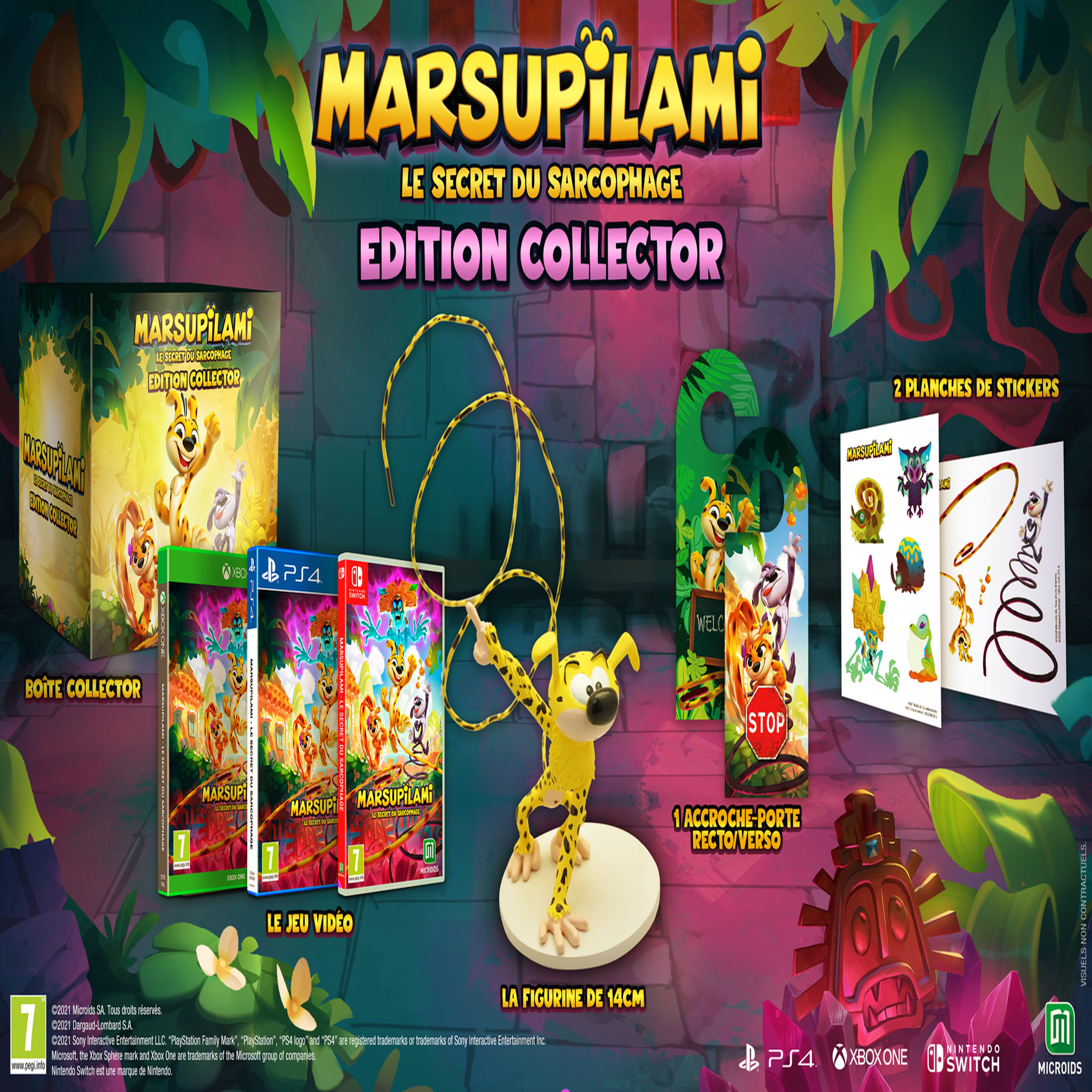 Voir la diapositive 1 : Marsupilami : Le secret du sarcophage Edition Collector Nintendo Switch