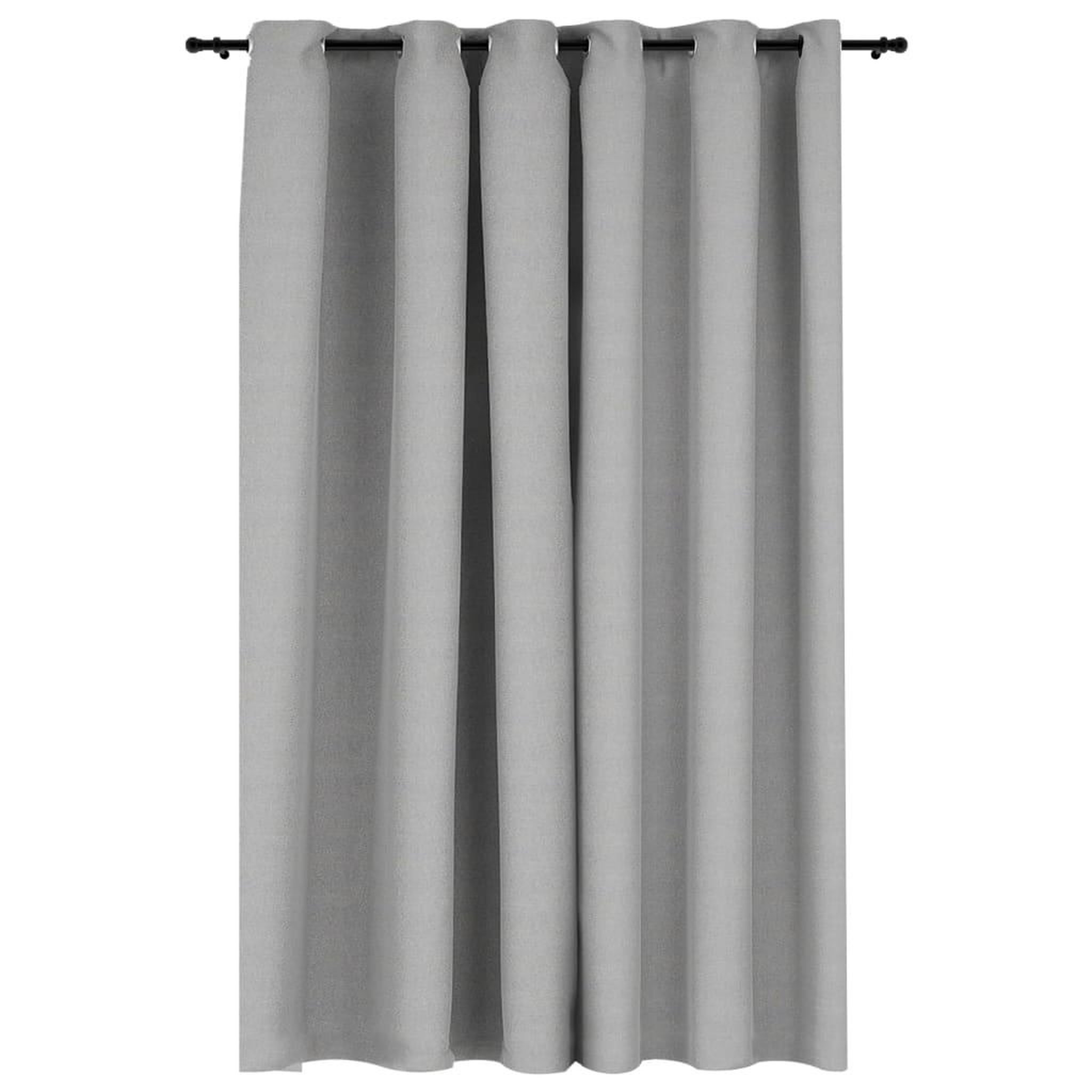 Voir la diapositive 2 : VIDAXL Rideau occultant Aspect de lin avec œillets Gris 290x245 cm