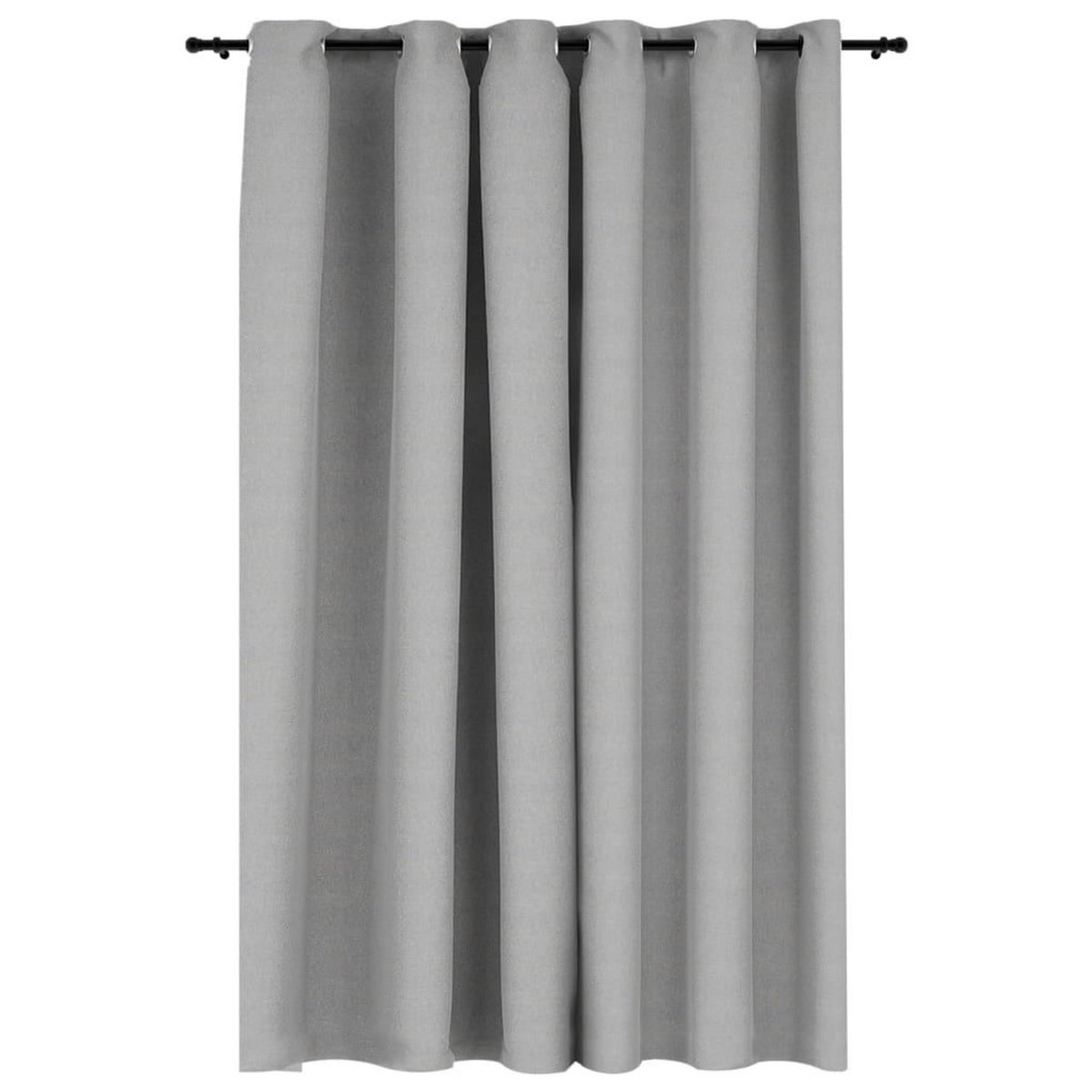 VIDAXL Rideau occultant Aspect de lin avec œillets Gris 290x245 cm