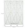 Voir la diapositive 3 : HOMCOM Paravent intérieur 3 panneaux style campagnard chic - séparateur de pièce avec croisillons - blanc effet vieilli