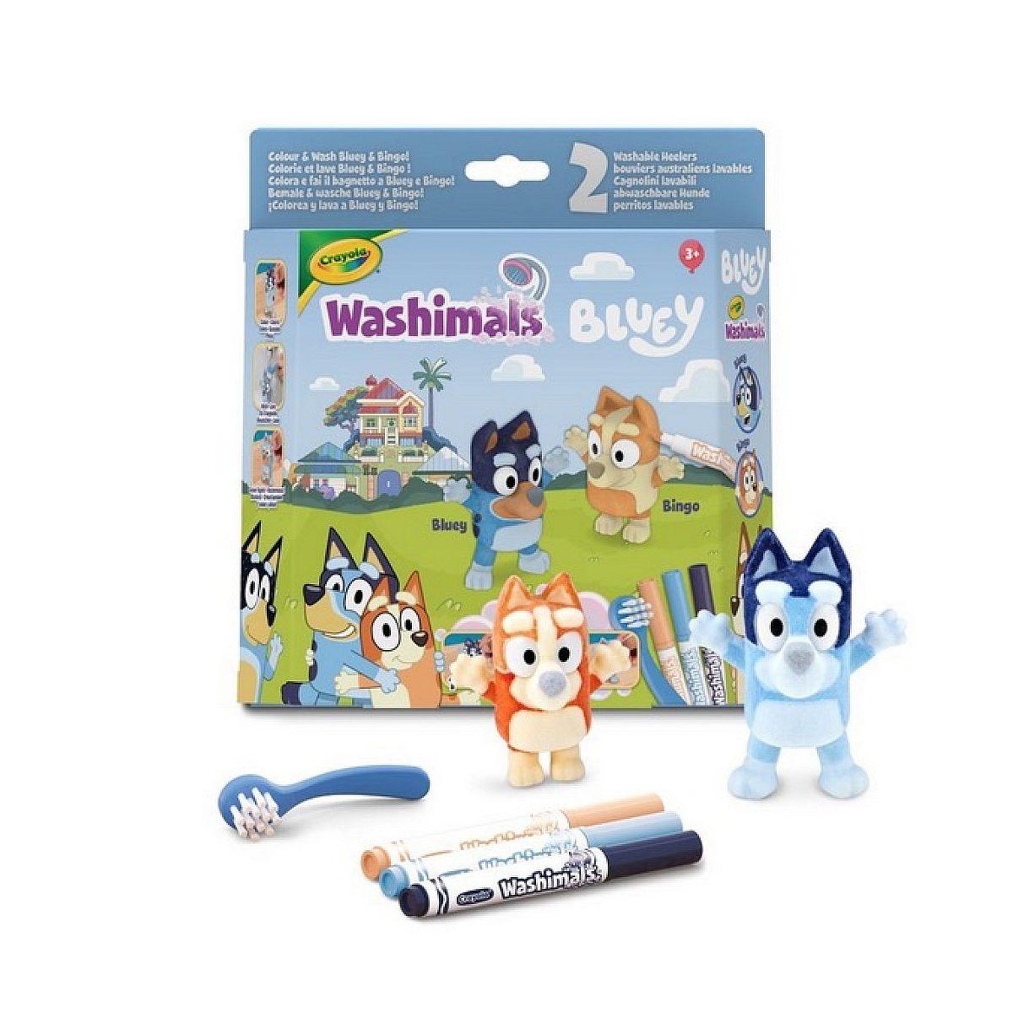 Crayola Washimals set de 2 personnage bluey et bingo
