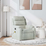 VIDAXL Fauteuil de massage inclinable gris clair velours
